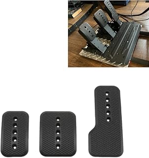 Racing Pedal Cleats for Moza SRP/Lite & Fanatec CSL Pedals | Enhanced Grip, Replacement Treadles, Simulator Accessory, 3-Piece Set, Performance Upgrade