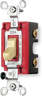 Hubbell CS120I 120/277VAC, 20AMP, Single Pole, Wall Switch, Ivory