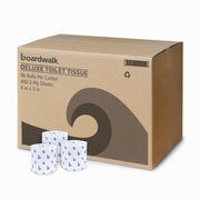 BWK6144 Two-Ply Toilet Tissue by Boardwalk – 400 sheet 4" x 3" (Pack of 96), Cotton, White, Pack of 96, Model BWK 6144