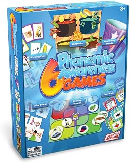 Junior Learning JL409 6 Phonemic Awareness Games Multi, 10.25 H x 2.5 L x 7.75 W