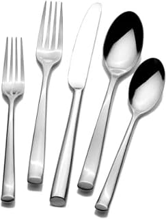 Mikasa Addison Flatware Service for 4, 20 Piece Set, 18/0 Stainless Steel Silverware Set
