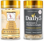 LL Supplement Focus & Daily Defense Bundle | MindBoost + Daily 5 Mushroom Wellness Support