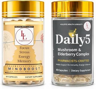 LL Supplement Focus & Daily Defense Bundle | MindBoost + Daily 5 Mushroom Wellness Support