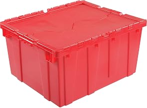 Monoflo Global Industrial Distribution Container With Hinged Lid 23-3/4x19-1/4x12-1/2 Red