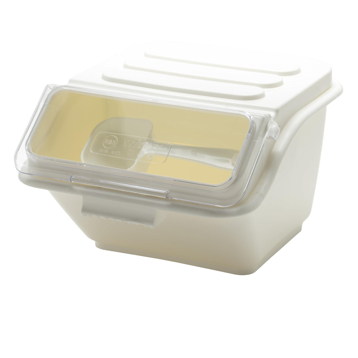 Winco 2 Gallon / Shelf Bin / White Kitchen Trash Cans