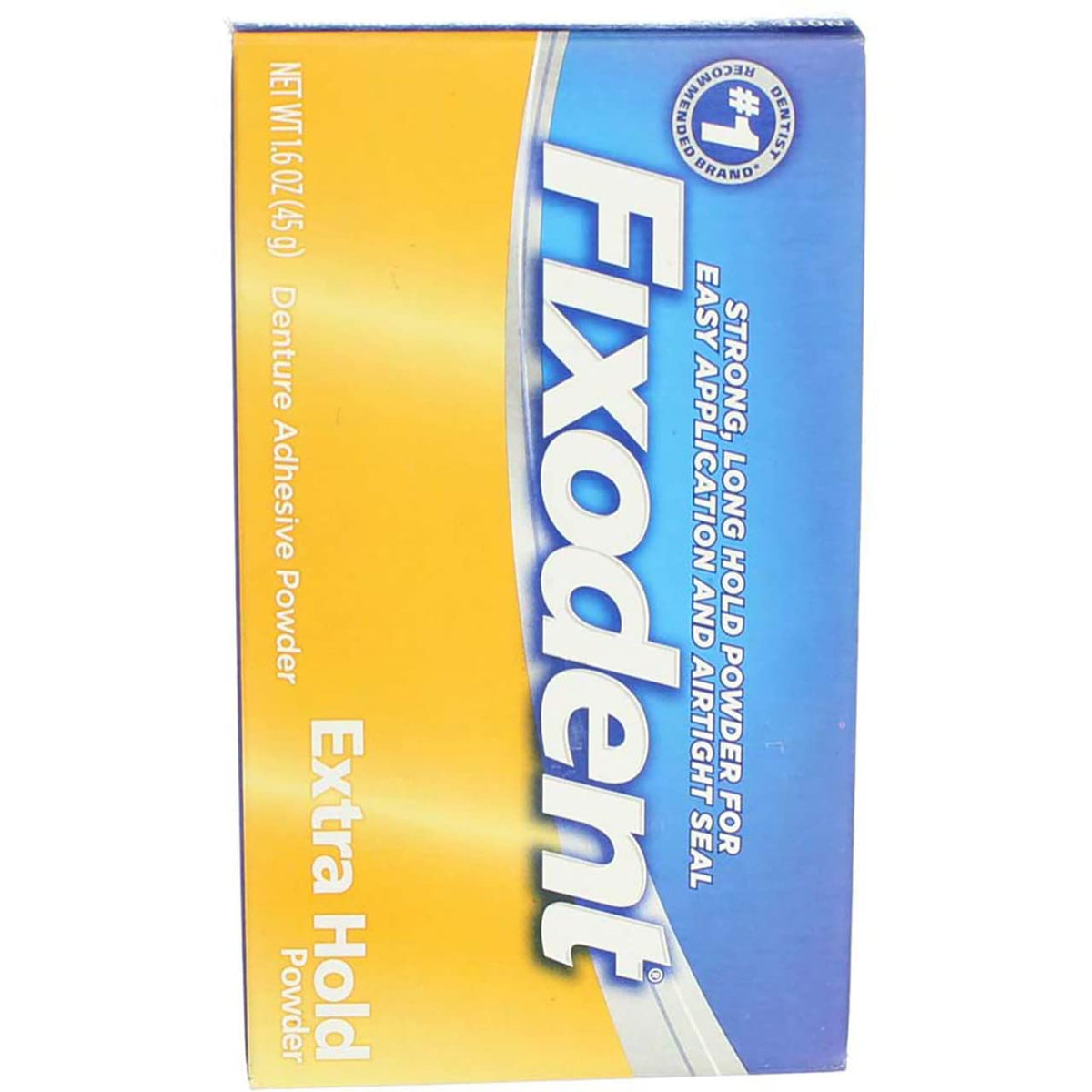 Denture Adhesive Powder Extra Hold - 1.6 oz by Fixodent – White, Pack of 5, Model 07666072536