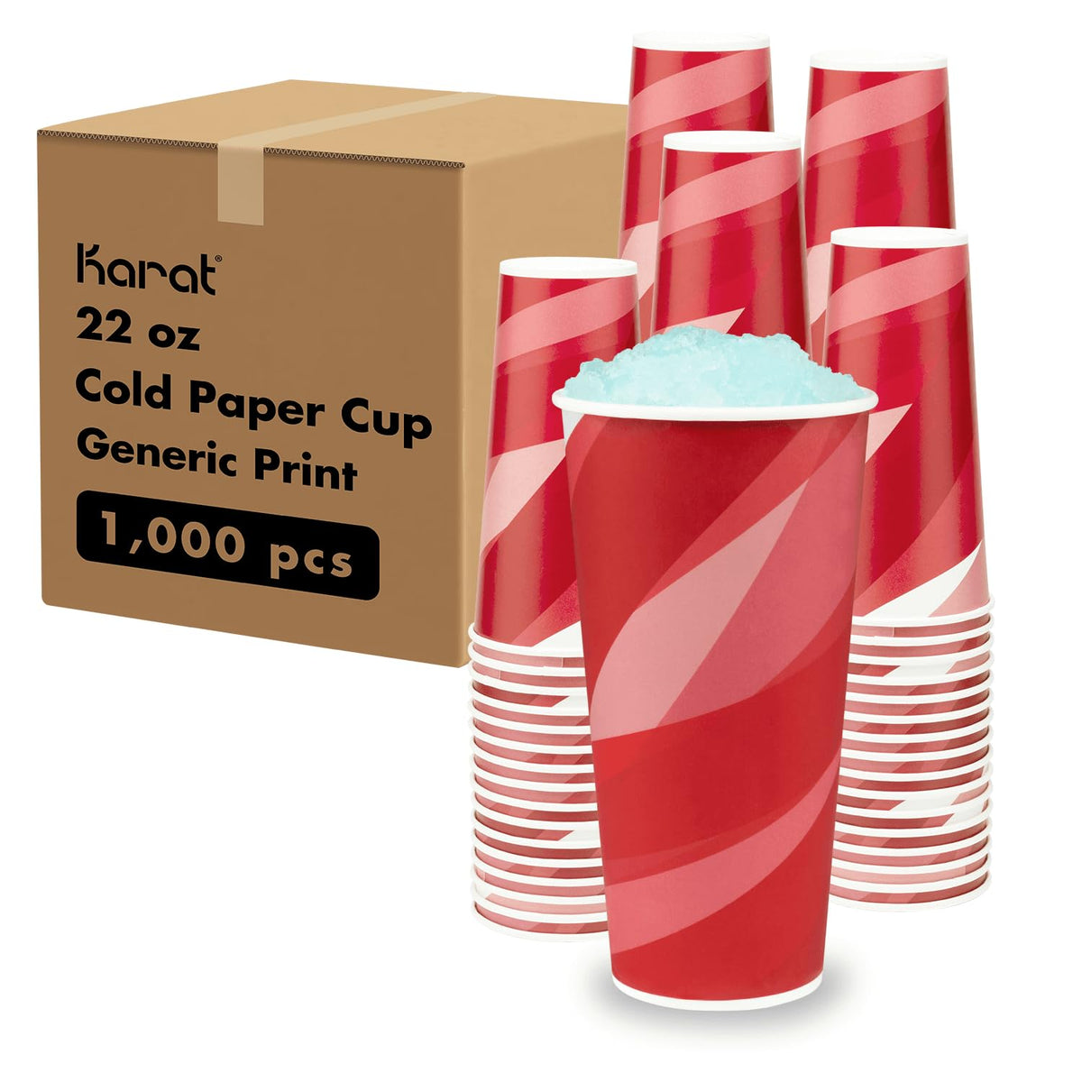 Karat 22 oz / Red, White / Casual Cups