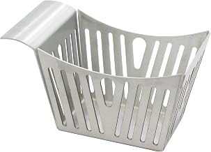 TableCraft SPB Satin S/S 5.38 x 3.38" Stamped Pinstripe Side Basket"