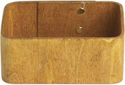 American Metalcraft PWS4 Poplar Wood Sugar Packet Holder, Natural, 4-Inches