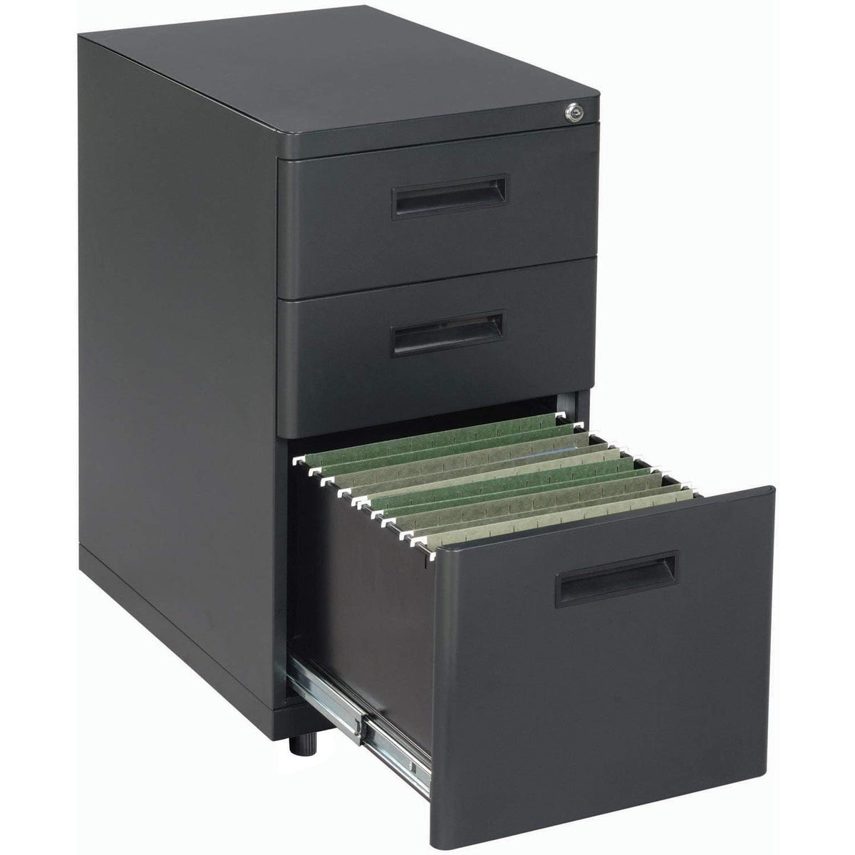 60" W x 24" D x 30" H Office Pedestal Desk with 3 Drawers by Global Industrial – 60"W x 24"D x 30"H, steel, Maple, Model 670073CH