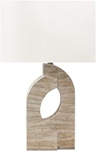 Monarch Specialties I 9930 Lighting, 28" H, Table Lamp, Beige Resin, Ivory/Cream Shade, Contemporary