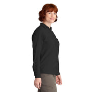 Women's Cooling Long Sleeve Work Shirt by Red Kap – Polyester, Black, Model TSW3BK RG 3XL