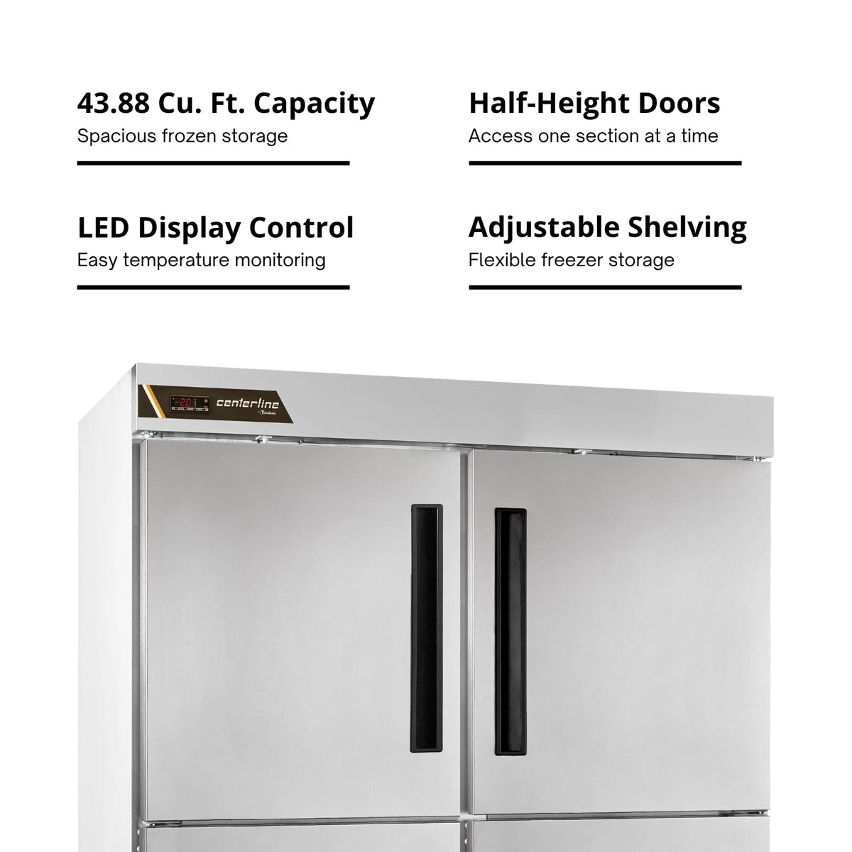 Traulsen (2) Split Solid Doors / Silver / 1 Freezers