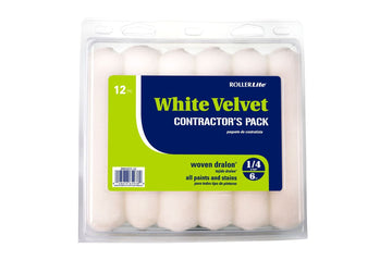 RollerLite 6" x 1/4" Dralon Woven Mini Roller Cover Refill by Roller Lite – 6 inches, Pack of 10, Model 6WV025-12