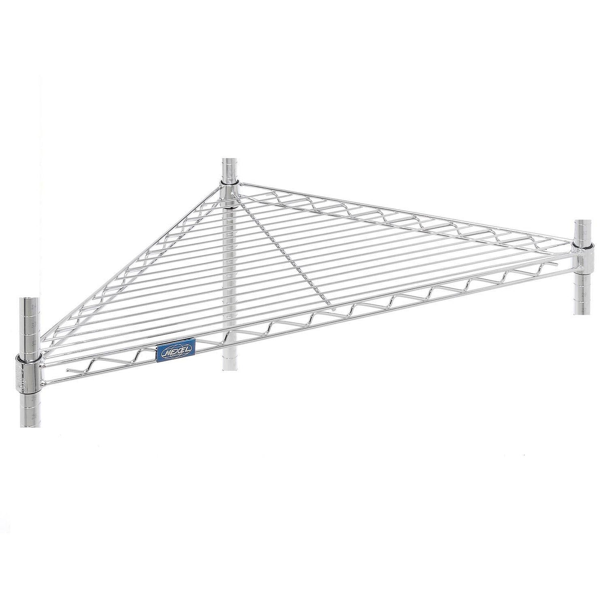 Triangle Shelf by Nexel – 18"L x 25"W x 1.5"H, Alloy Steel, Chrome, Model ST18C