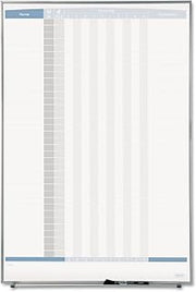 Quartet In and Out Dry Erase Magnetic Board 23"W x 34"H, In & Out Personnel Matrix for 36 Names, Silver Frame (33705)