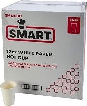 SMART 12 oz White Hot Cups, SM12PHC, Paper | 1000/Case