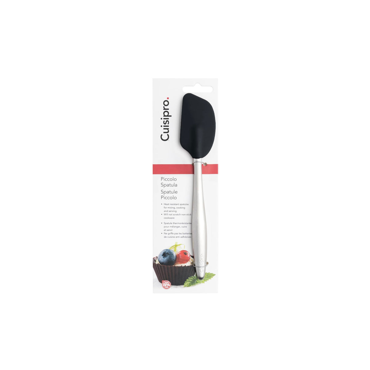 PICCOLO 8" Silicone Spatula by Cuisipro – 8", Silicone, Black, Model 74737402