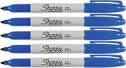 Sharpie Blue Markers, Fine Point Tip, Permanent Markers, 5-Count