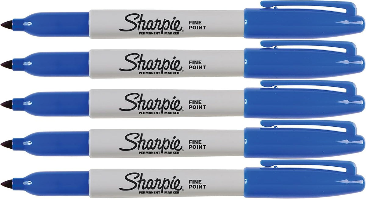 Blue Markers by Sharpie – 1 Count (Pack of 5), Blue, Pack of 5, Model shabl002