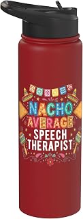 Nacho Average Speech Therapist Funny Fiesta Stainless Steel Insulated Water Bottle