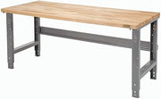 Global Industrial Adjustable Height Workbench C-Channel Leg, 60" W x 36" D