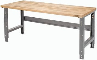 Global Industrial Adjustable Height Workbench C-Channel Leg, 60" W x 36" D