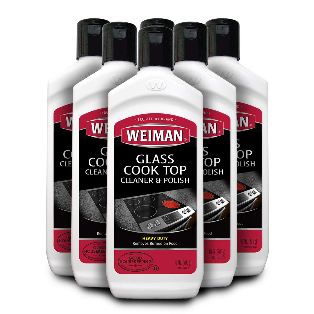 Glass Cook Top Cleaner 10 fl oz - 6 pack by Weiman – 10 Ounce (Pack of 6), Pack of 6, Model 38_WEI