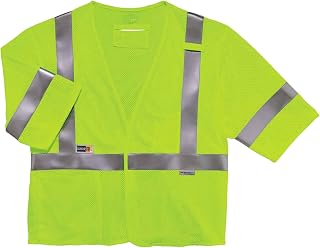 Ergodyne unisex adult Class 3 FR Safety Vest Sleeves H L, Lime, Large-X-Large