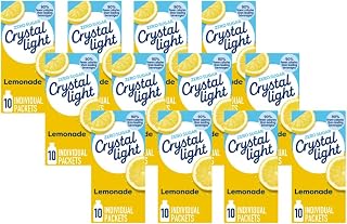Crystal Light On-the-Go Sugar-Free Lemonade Drink Mix, 10 Pitcher Packets, 1.4 OZ (Pack of 12)