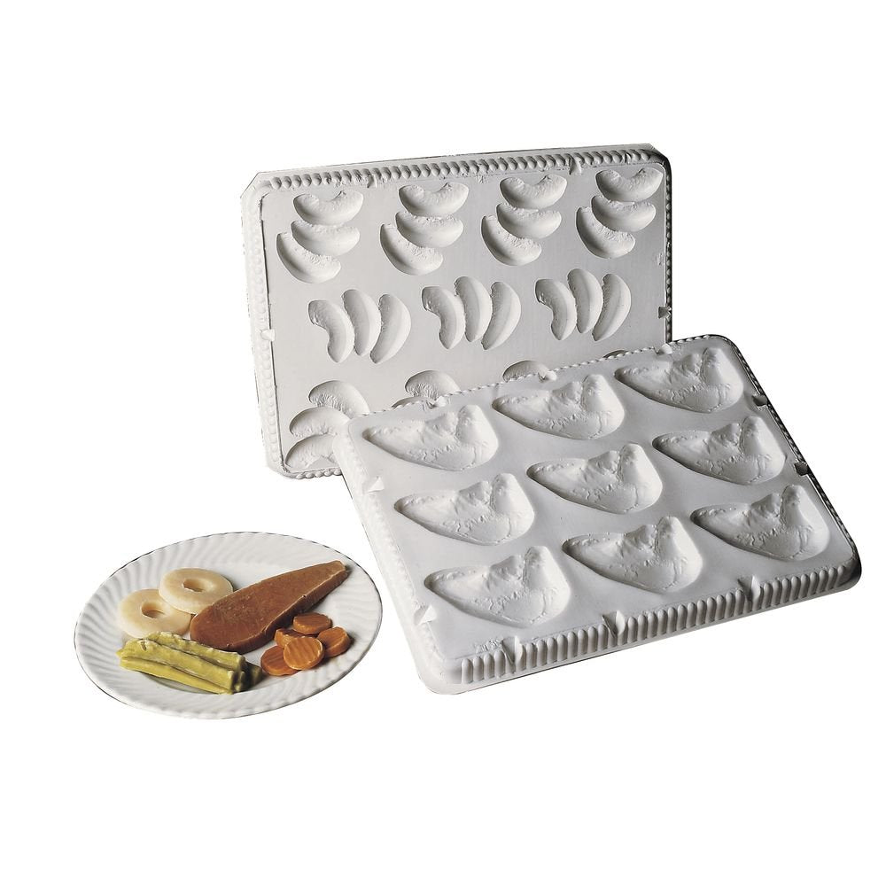 Culinary Puree Polypropylene 17 x 11" Mold by HUBERT – 17.0 liters, Plastic, White, Model APRICOT HALVES
