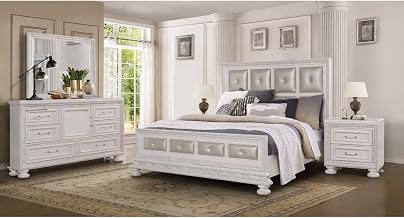 Penta White/Champagne 4-Piece Bedroom Set, King