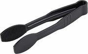 Winco Polycarbonate Flat Tongs, 6-Inch, Black