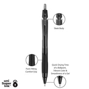 Jetstream Elements Ballpoint Pen by Uni-Ball – 1 Count (Pack of 6), Ballpoint, Black, Model 71638