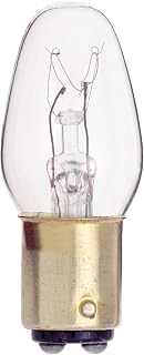 Satco S3904 130V DC Bayonet Base 10-Watt 10C7/DC Night Light Bulb, Clear