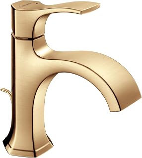 hansgrohe Locarno -Handle -Hole 8-inch Tall Bathroom Sink Faucet in Brushed Bronze, 04810140