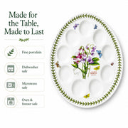 Portmeirion Botanic Garden Devilled Egg Platter, Sweet Pea, 12 Inch