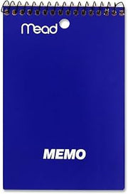 Mead Wirebnd College-Ruled Three-Hole Punched Memo Books (MEA45464)