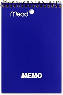 Mead Wirebnd College-Ruled Three-Hole Punched Memo Books (MEA45464)