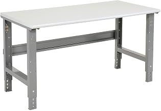Global Industrial Adjustable Height Workbench C-Channel Leg, 72" W x 36" D