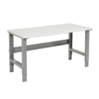 Adjustable Height Workbench C-Channel Leg by Global Industrial – 36"L x 72"W x 3"H, Steel, Gray, Model 250227