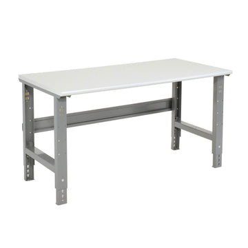 Adjustable Height Workbench C-Channel Leg by Global Industrial – 36"L x 72"W x 3"H, Steel, Gray, Model 250227