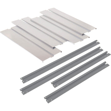 Additional Level For 48"W x 36"D High Capacity Rack Steel Deck by Global Industrial – Alloy Steel, Silver, Model 581083GY