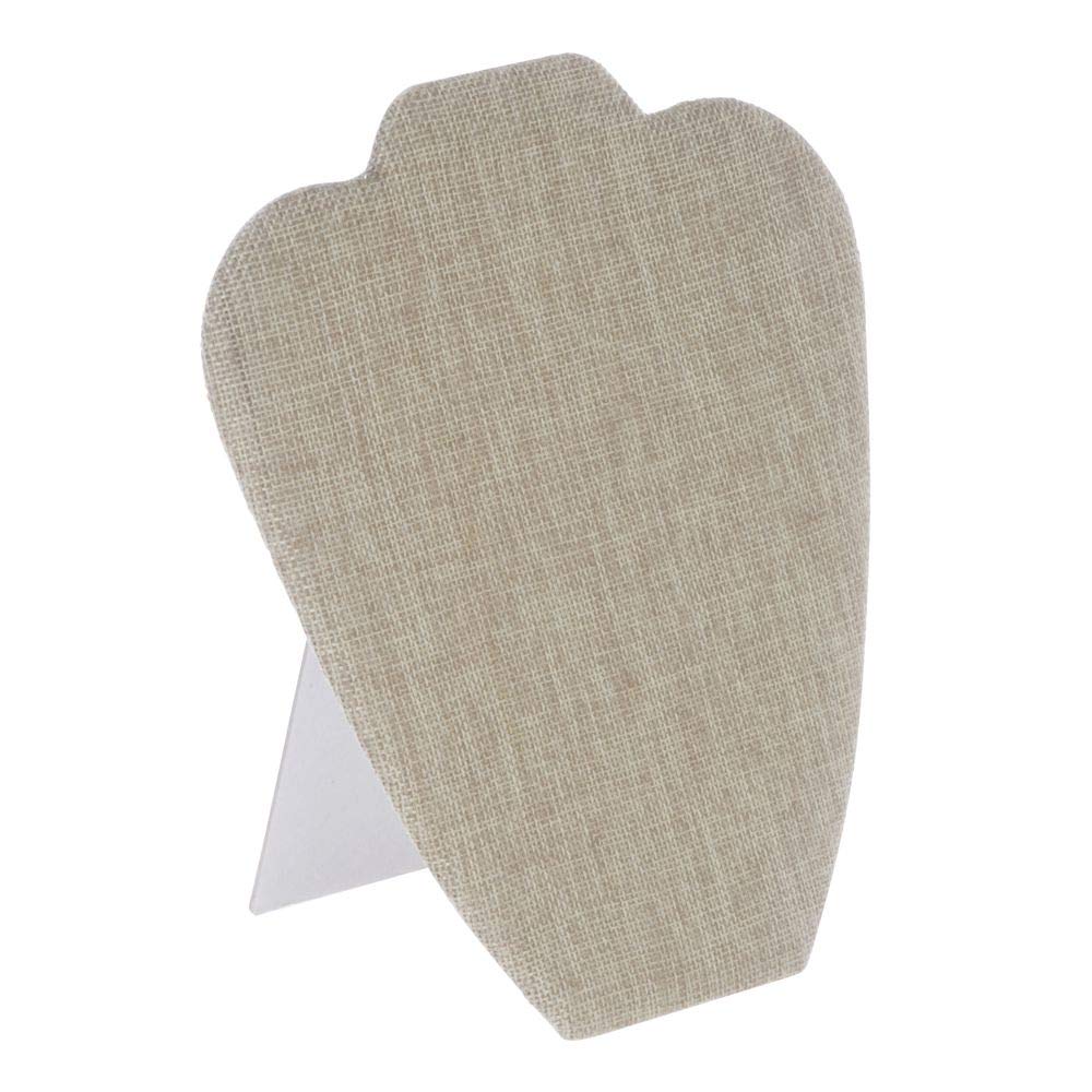 Necklace Display Easel Burlap 8 5/8" H by GRAND & BENEDICTS INC – Model 075-6704N-NAT
