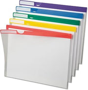 Pendaflex 50981 Clear Poly Index Folders, Letter, Assorted Colors, 10/Pack