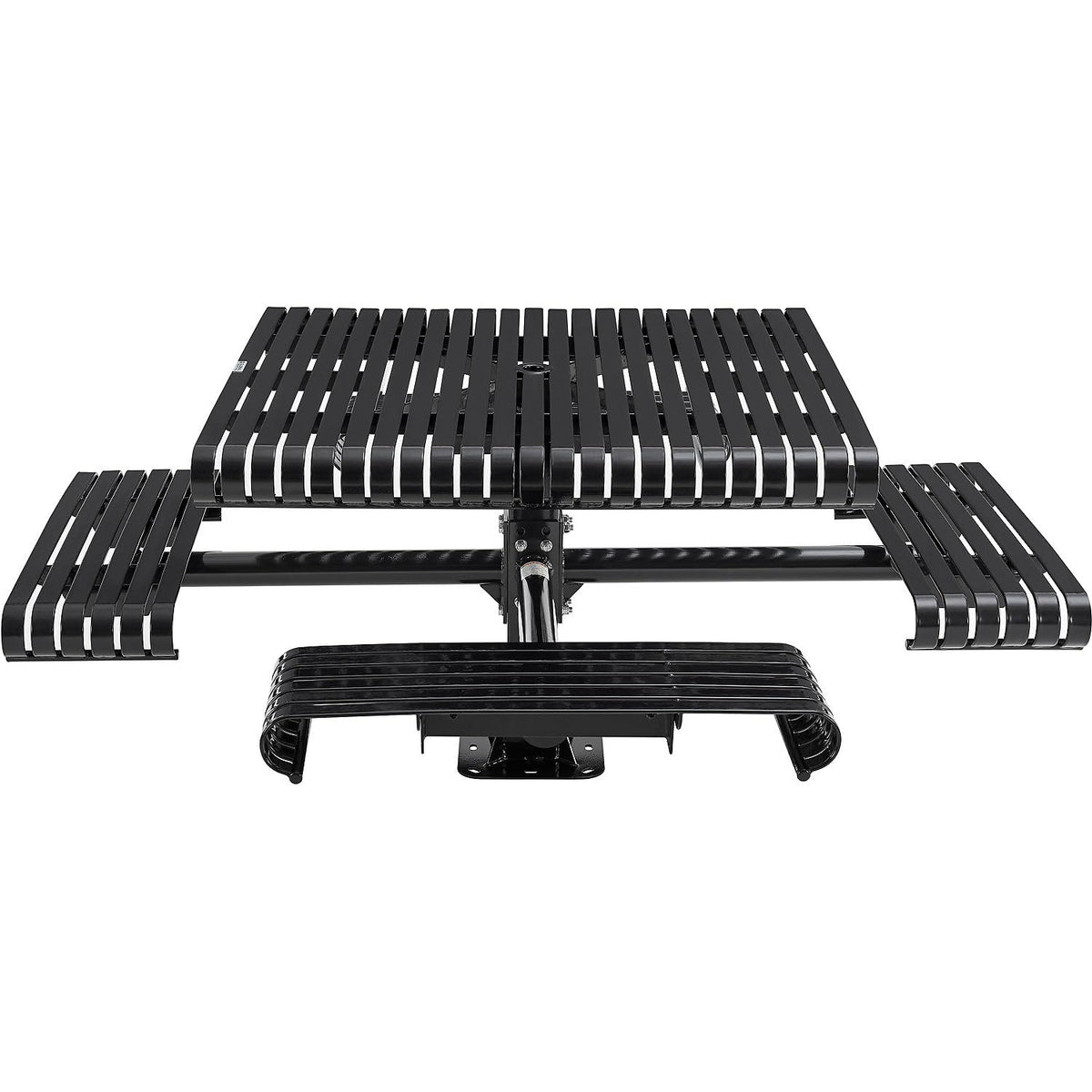 46" Square Steel Slat Picnic Table by Global Industrial – Alloy Steel, Black, Model 271673