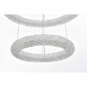 Bowen LED Chandelier Chrome by Lighting Design – Iron and Crystal, Chrome, Model 3800G41C