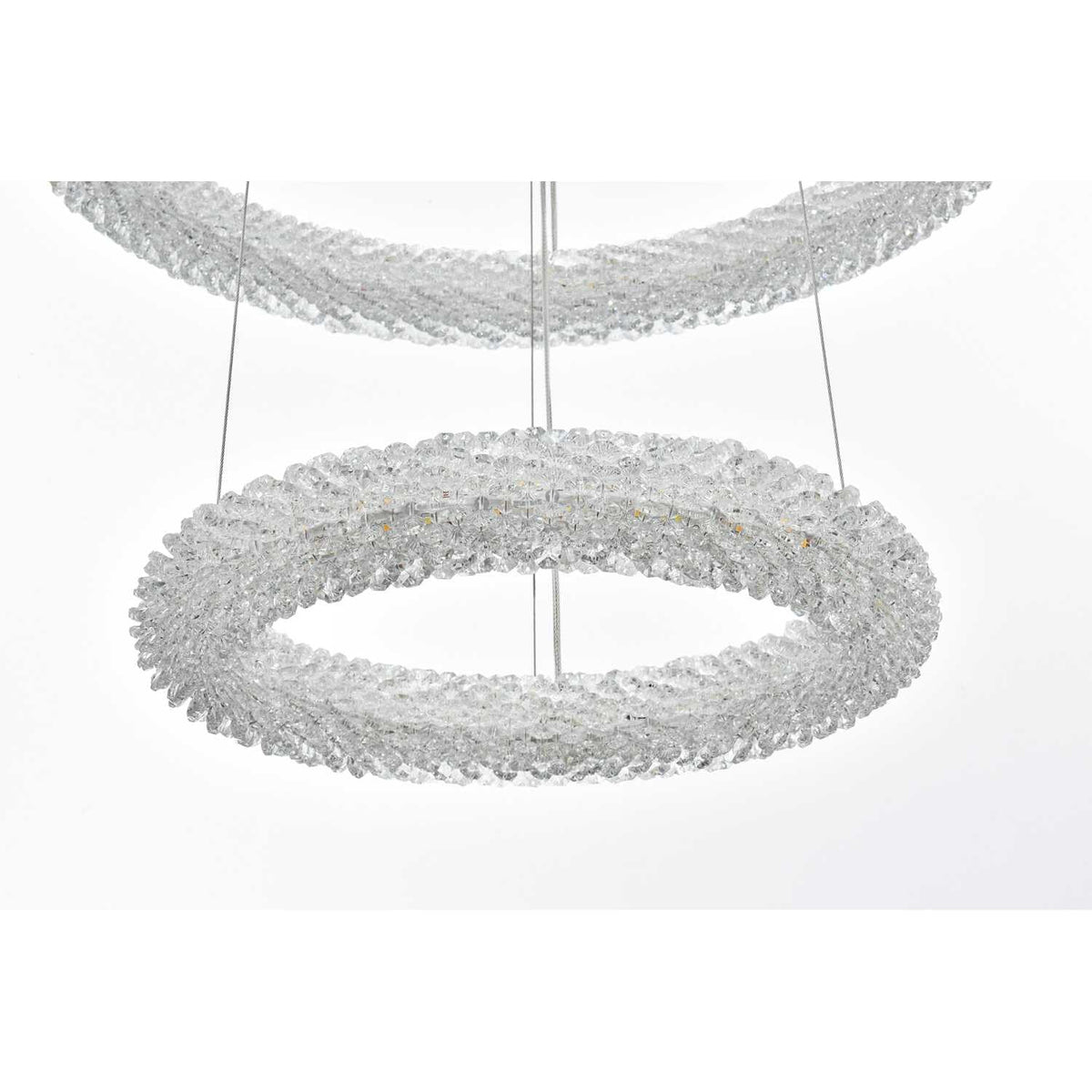Bowen LED Chandelier Chrome by Lighting Design – Iron and Crystal, Chrome, Model 3800G41C