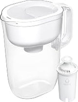 Brita Large 10 Cup Water Pitcher with 1 Standard Filter, Made Without BPA, Huron, (Packaging May Vary), Small, Bright White
