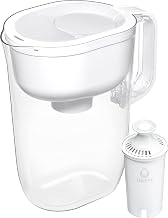 Brita Large 10 Cup Water Pitcher with 1 Standard Filter, Made Without BPA, Huron, (Packaging May Vary), Small, Bright White